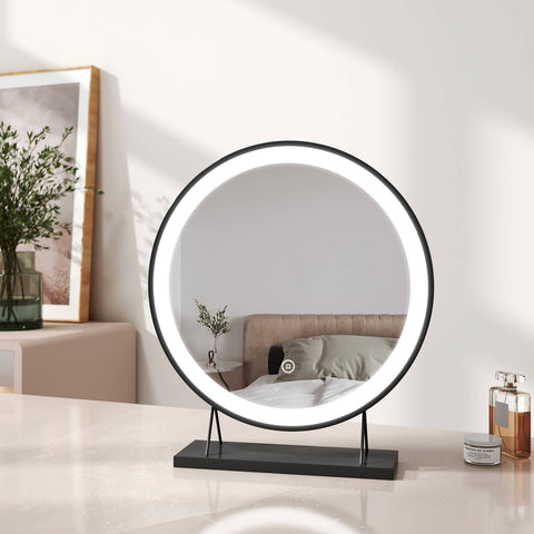 EMKE CM01 Round Tabletop LED Lighted Makeup Mirror with Frame, ф40/48cm EMKE CM01 Round Tabletop LED Lighted Makeup Mirror with Frame, ф40/48cm
