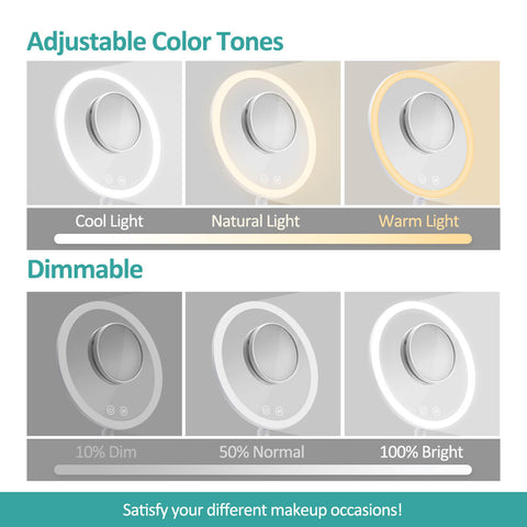 emke led cosmetic mirror dimmable colour tones emke led cosmetic mirror dimmable colour tones