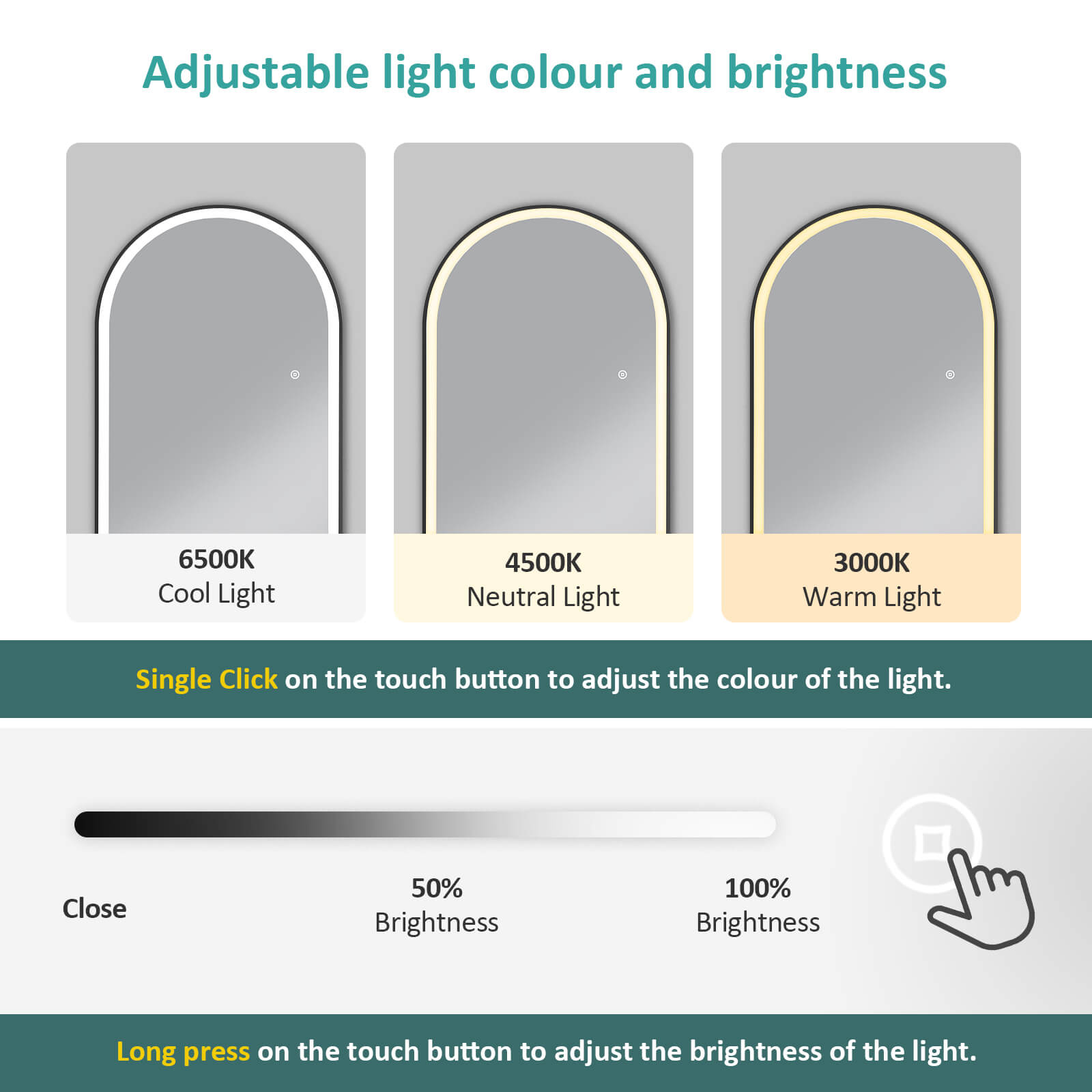 emke full length mirror fm06 adjustable colour brightness emke full length mirror fm06 adjustable colour brightness