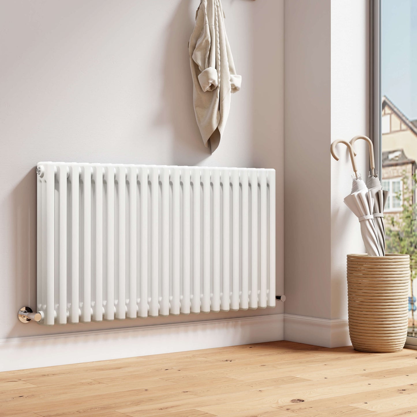 EMKE CR Traditional Horizontal Triple/Double Column Radiator White/Anthracite