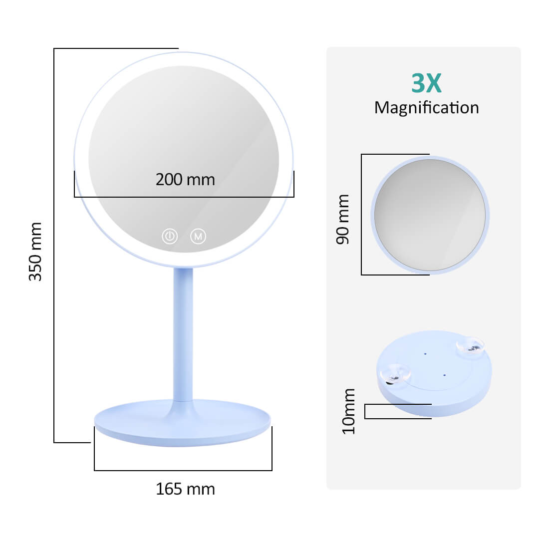 emke led cosmetic mirror ucm03bkmz1l size emke led cosmetic mirror ucm03bkmz1l size