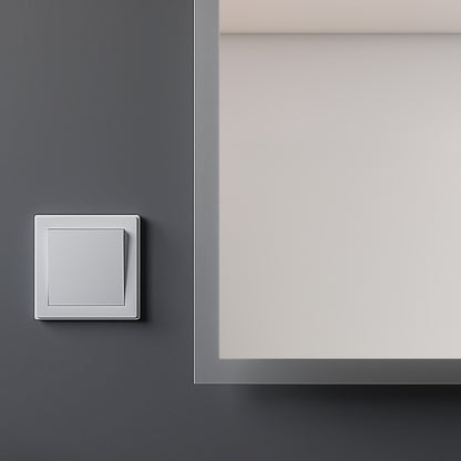 EMKE® Bathroom Mirror with 3000K Warm White Light and Wall Switch, 80x60cm