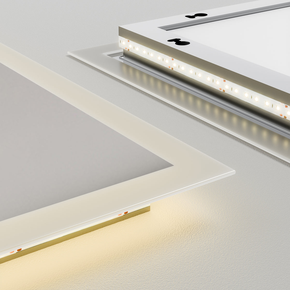 EMKE® Bathroom Mirror with 3000K Warm White Light and Wall Switch, 80x60cm