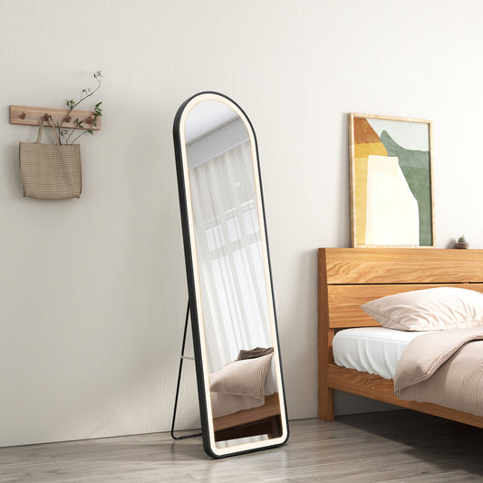EMKE FM06 LED Arched Full Length Mirror with Aluminum Frame, Height 160/147cm