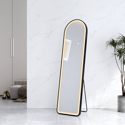 EMKE FM06 LED Arched Full Length Mirror with Aluminum Frame, Height 160/147cm