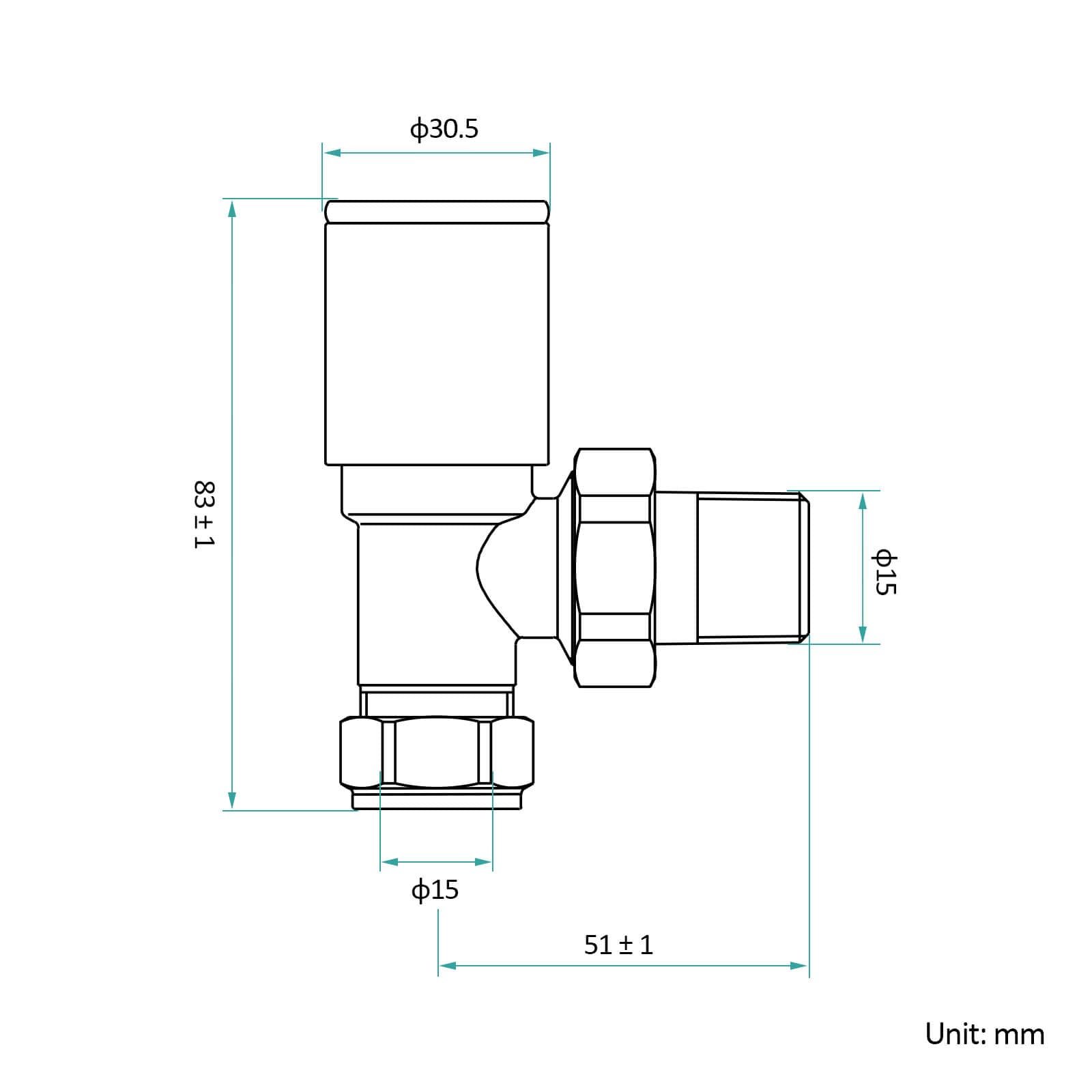 emke angled chrome radiator valve pack urva2c size