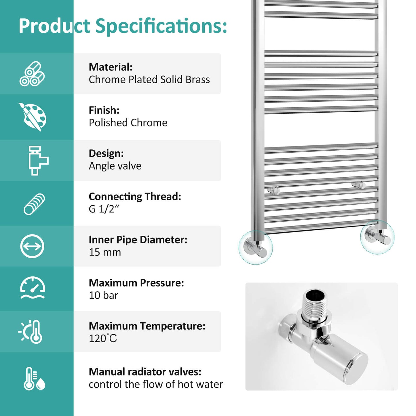 emke angled chrome radiator valve pack urva2c specifications