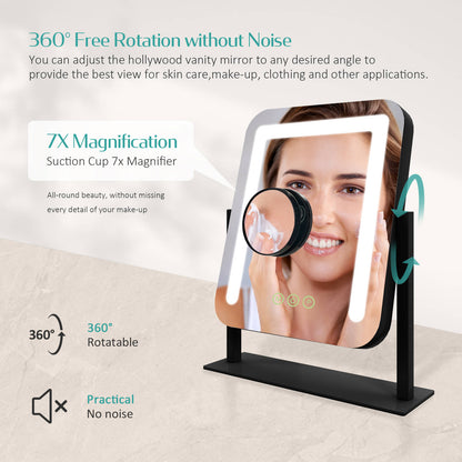 emke cm09 desktop vanity mirror 7x magnifer
