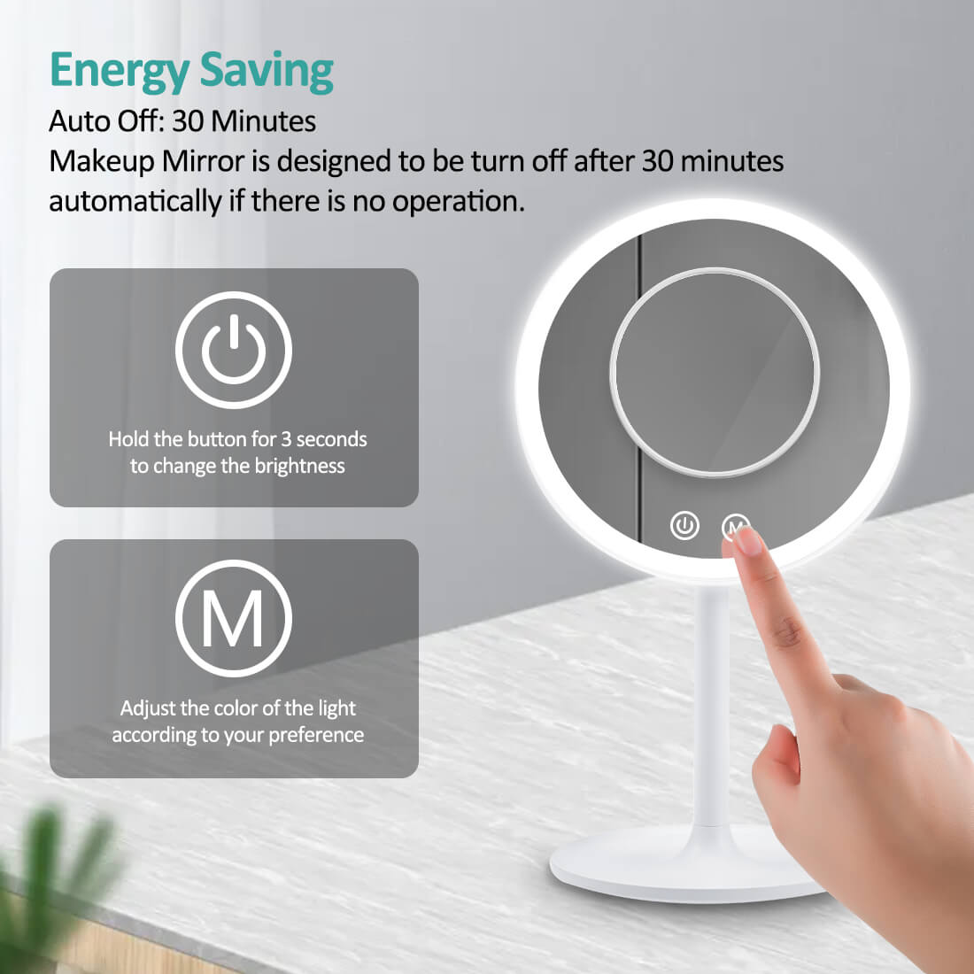 emke led cosmetic mirror energy saving
