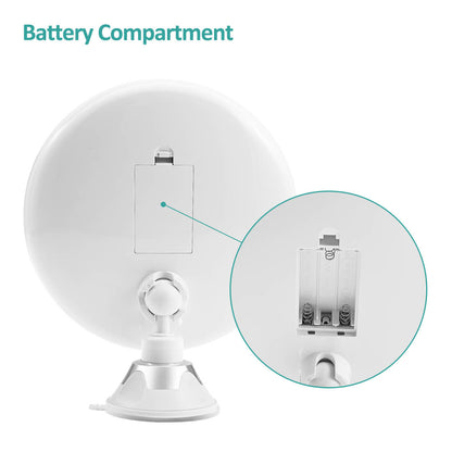 EMKE LED Cosmetic Mirror, 5x Magnification, with A Suction Cup, 360° Rotation