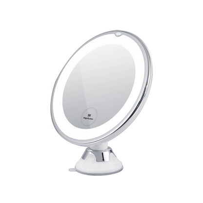 EMKE LED Cosmetic Mirror, 5x Magnification, with A Suction Cup, 360° Rotation