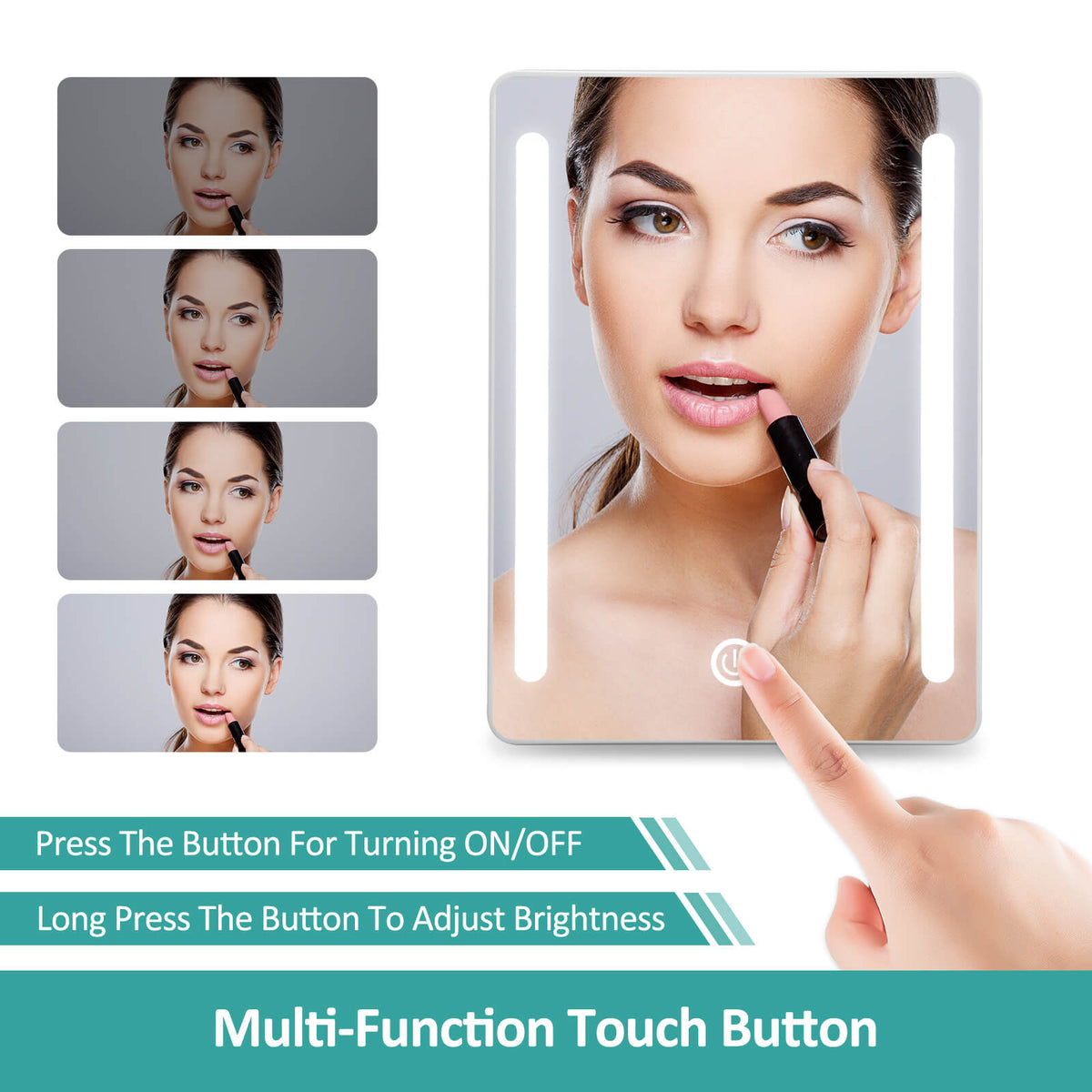 emke desktop led cosmetic mirror cm03btmz2w adjust brightness