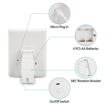 emke desktop led cosmetic mirror cm03btmz2w details