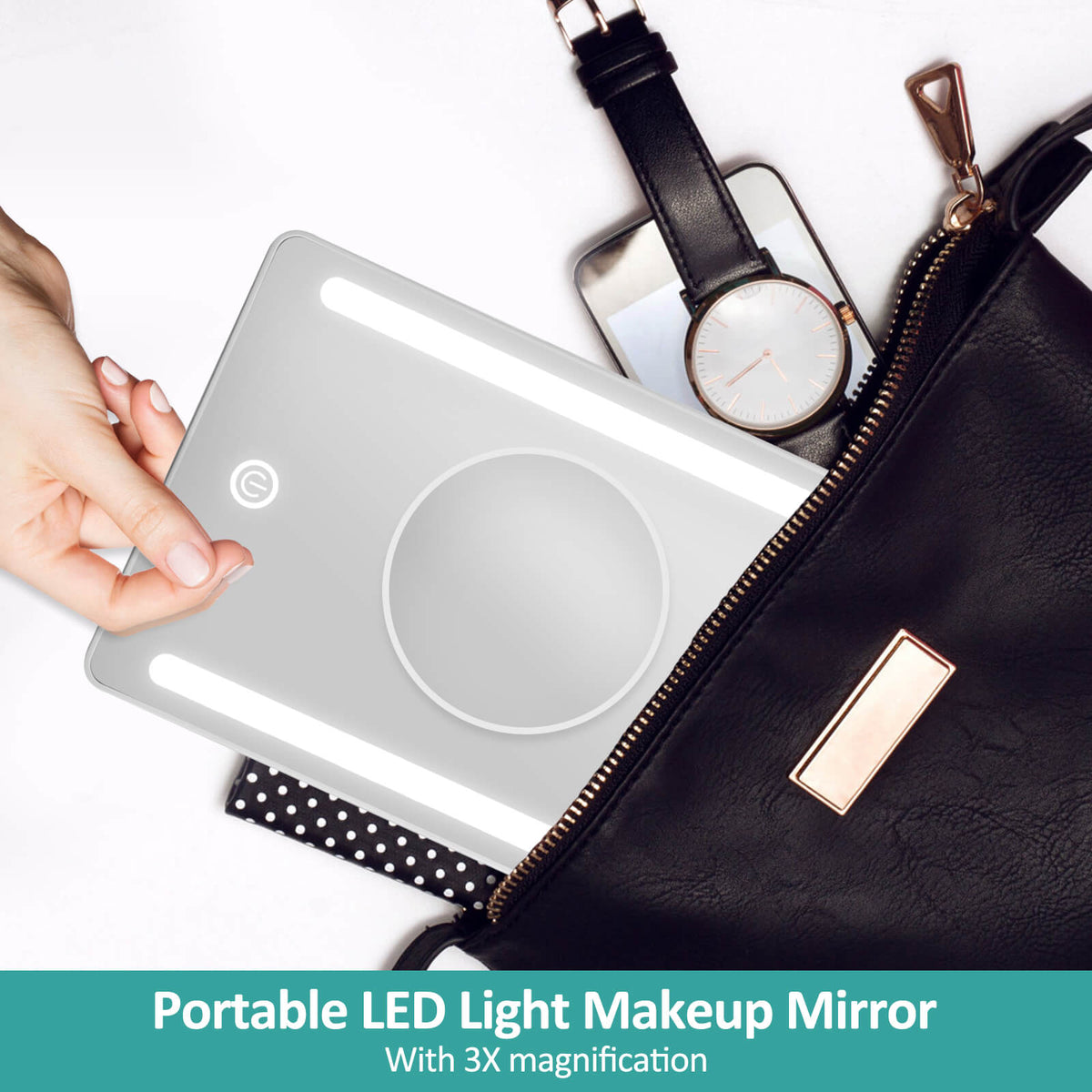 emke desktop led cosmetic mirror cm03btmz2w portable
