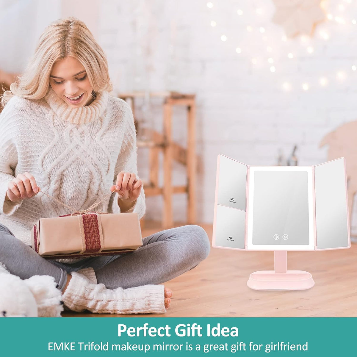 emke led vanity mirror foldable gift choice