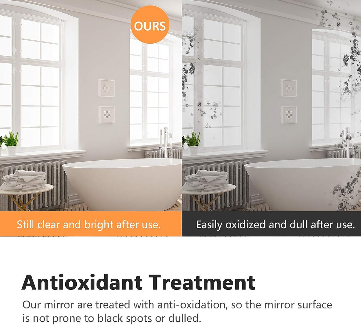 emke m05 round bathroom mirror without lighting antioxidant treatment