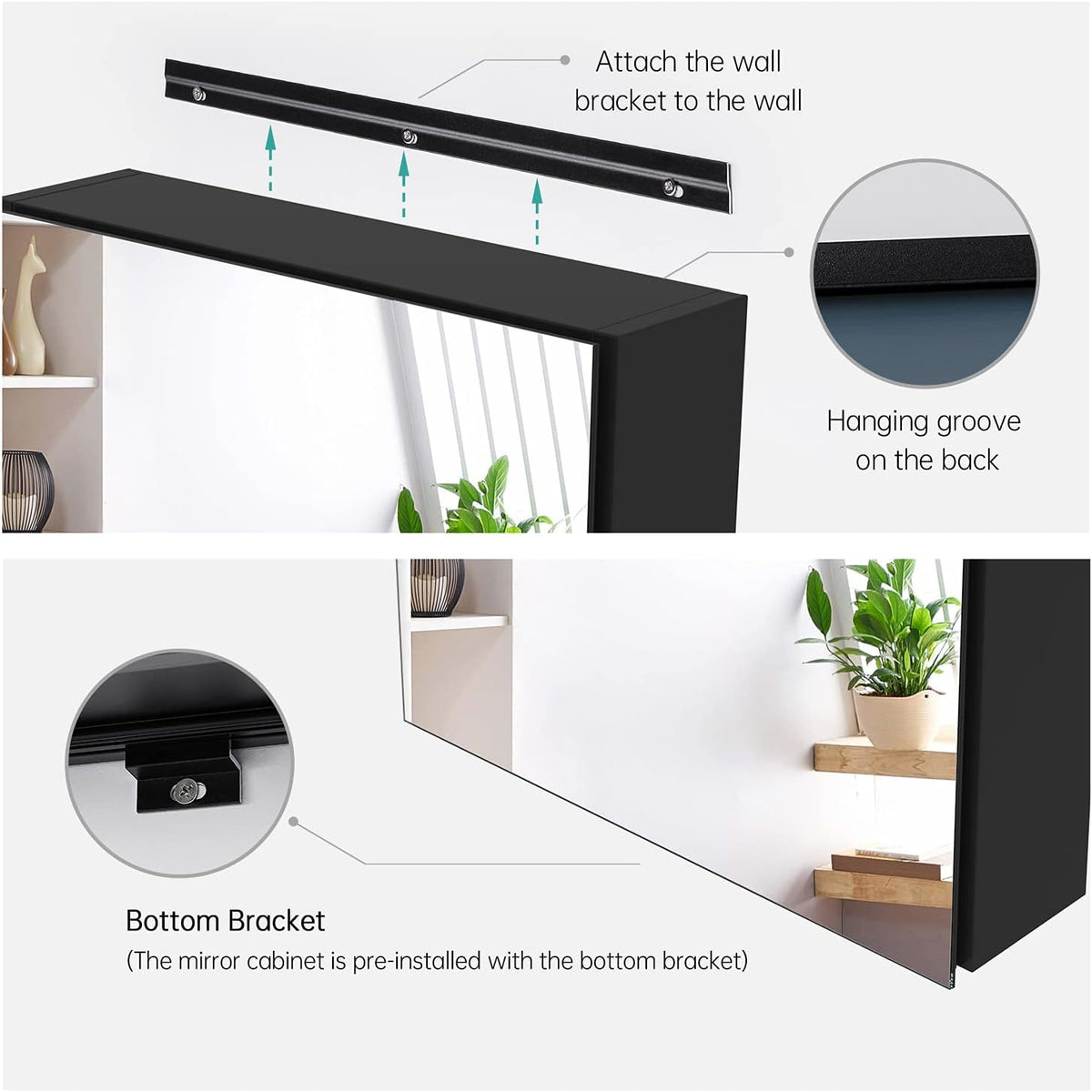 emke mc5 mirror cabinet wall mounted