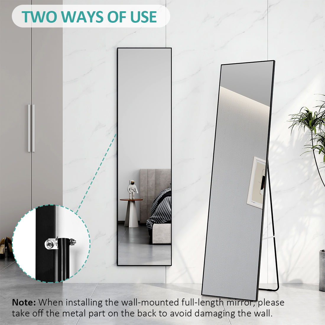 emke uk fm02 full-length mirror two ways usages