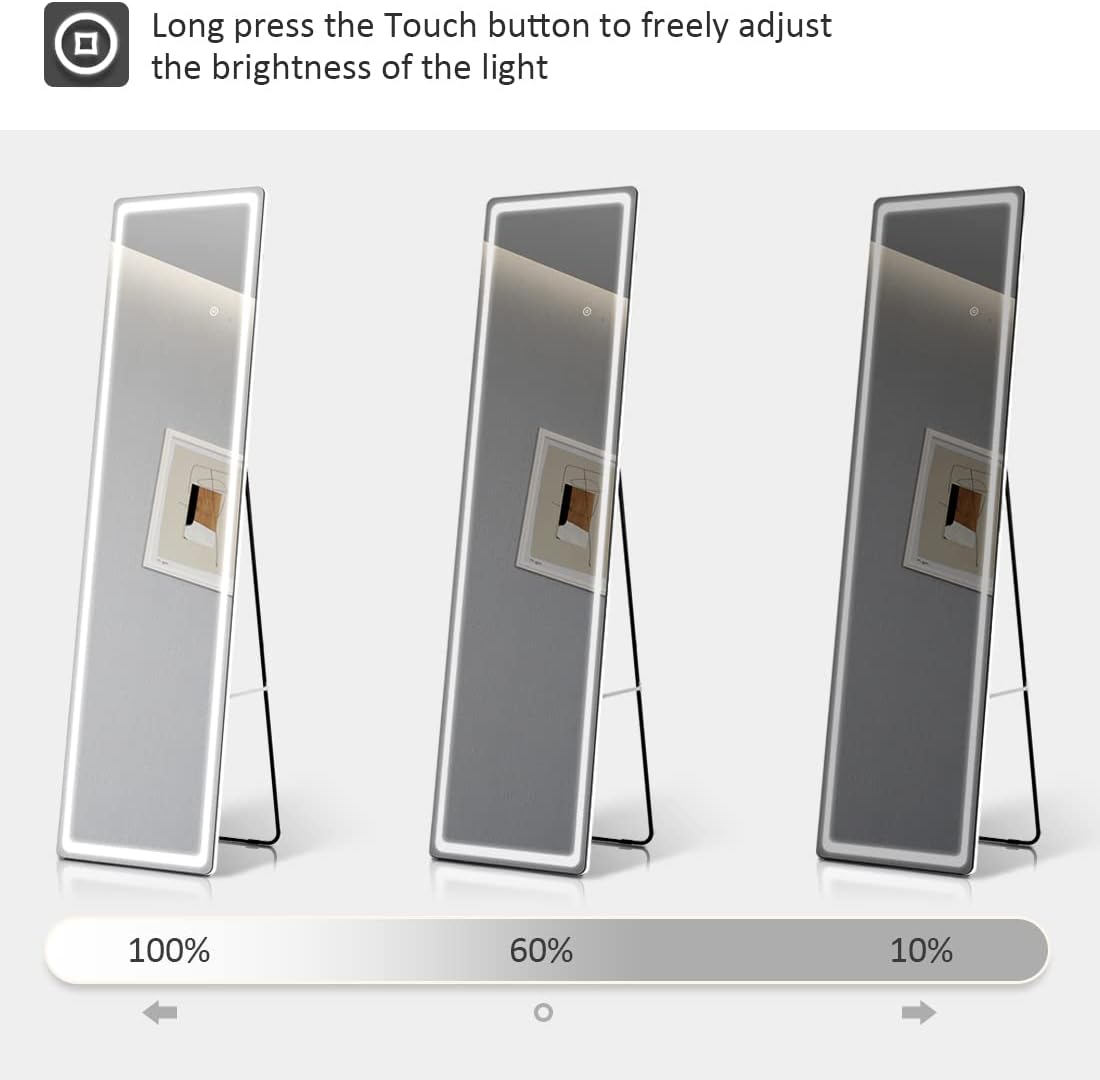emke led full-length mirror ufm01bksw brightness