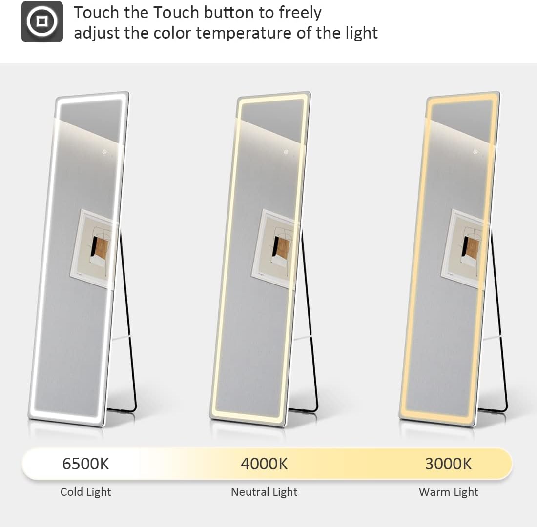 emke led full-length mirror ufm01 light color temperature