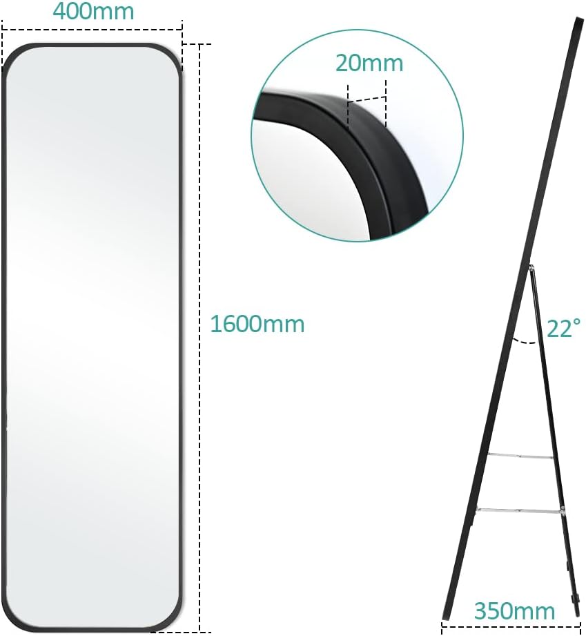 emke full-length mirror fm03 160x40cm dimensions
