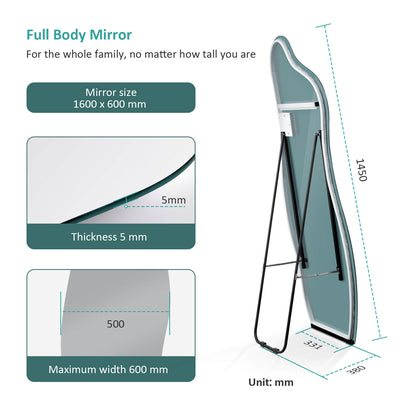 emke uk full-length mirror fm04 145cm dimensions