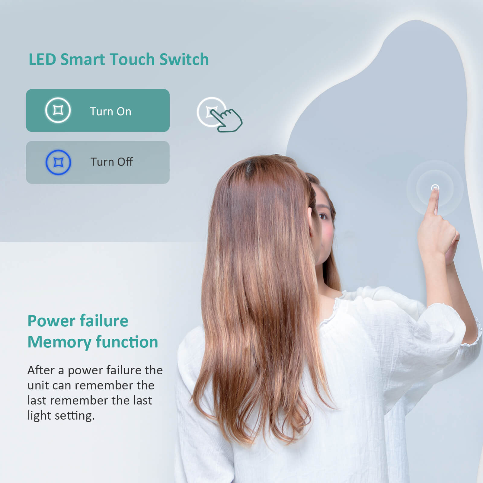 emke uk full-length mirror fm04 led smart touch