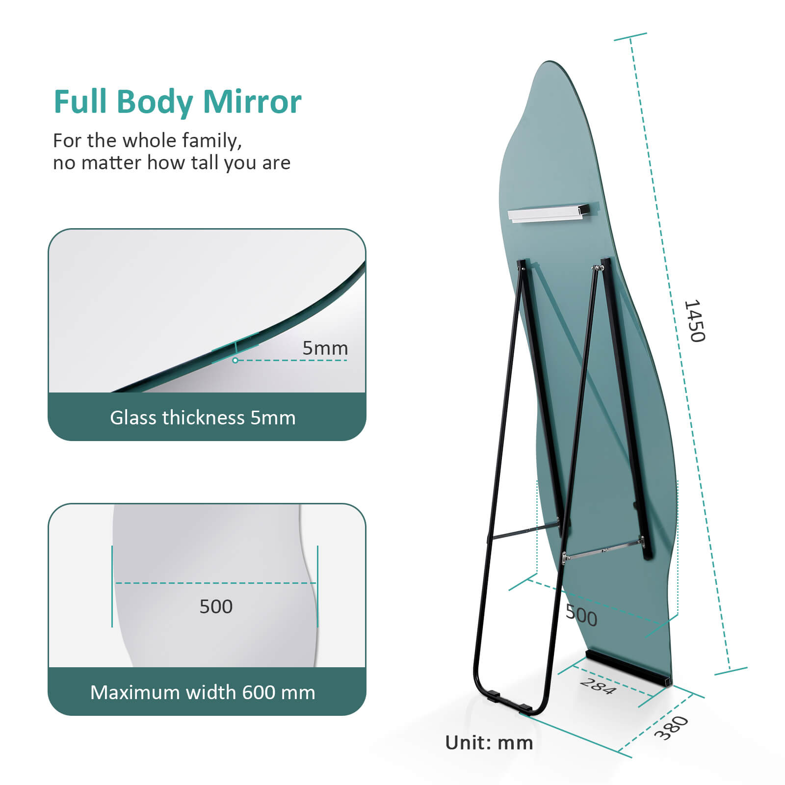 emke full-length mirror ufm05 145cm