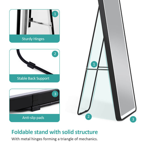 emke full length mirror fm06 foldable stand