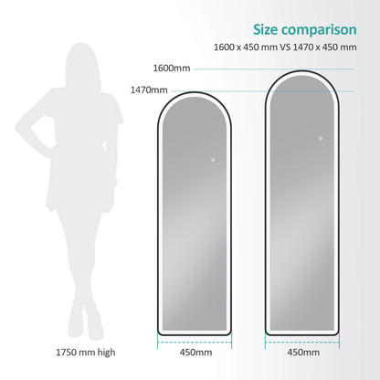 emke full length mirror fm06 size comparision