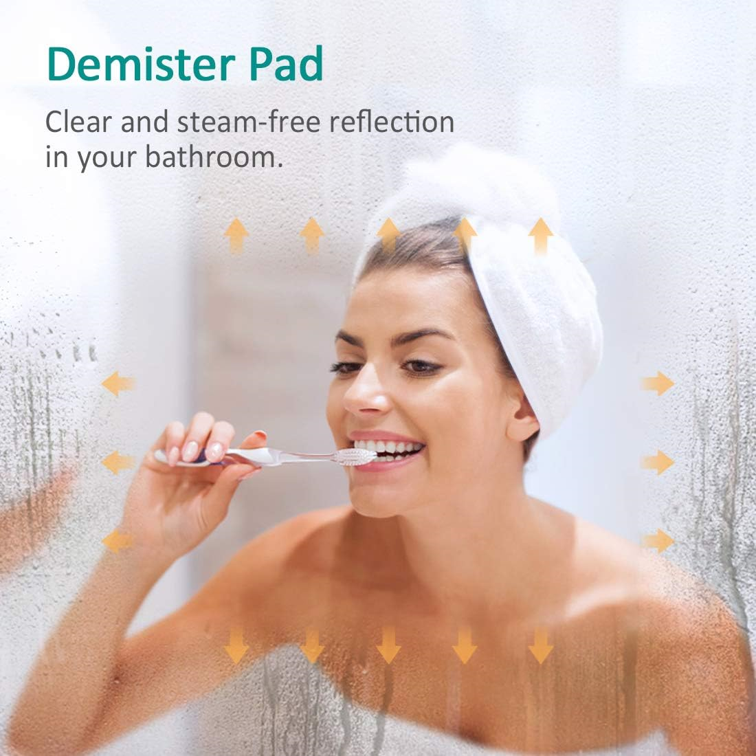 EMKE LM07 LED Bathroom Mirror with Demister and Shaver Socker, 6500K