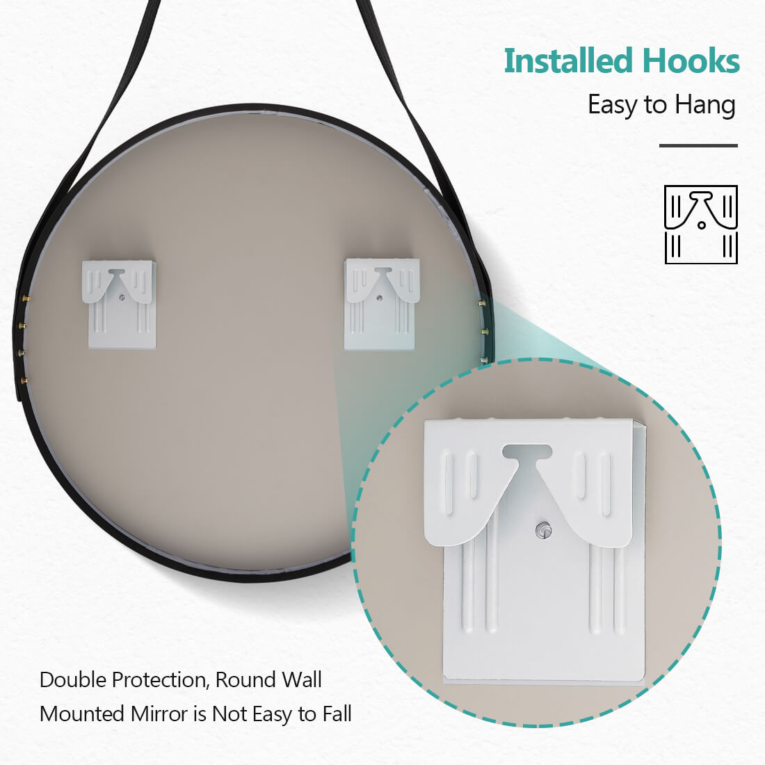 emke uk olm04 wall mirror hooks easy to hang