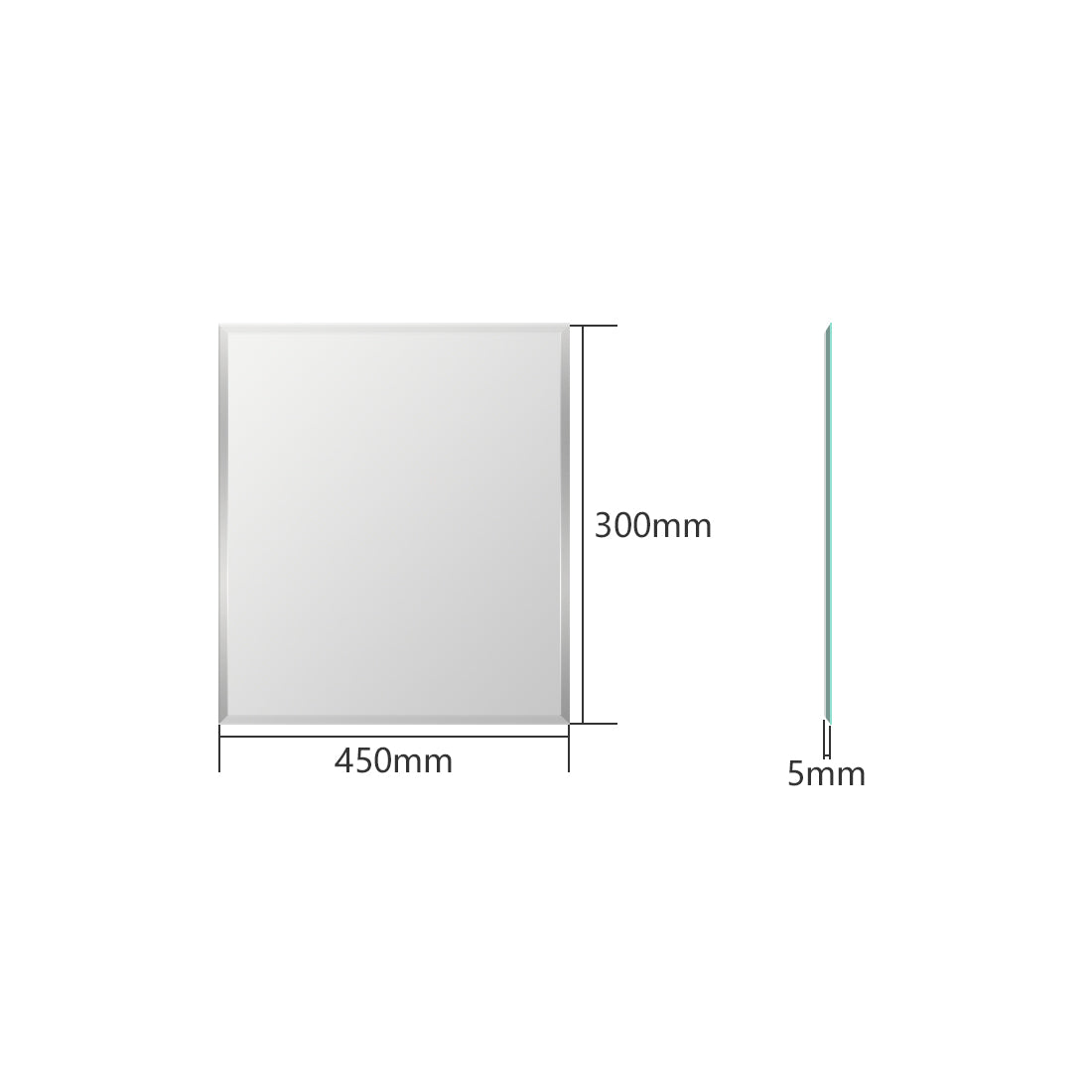 emke hd bathroom mirror without lighting 30x45cm