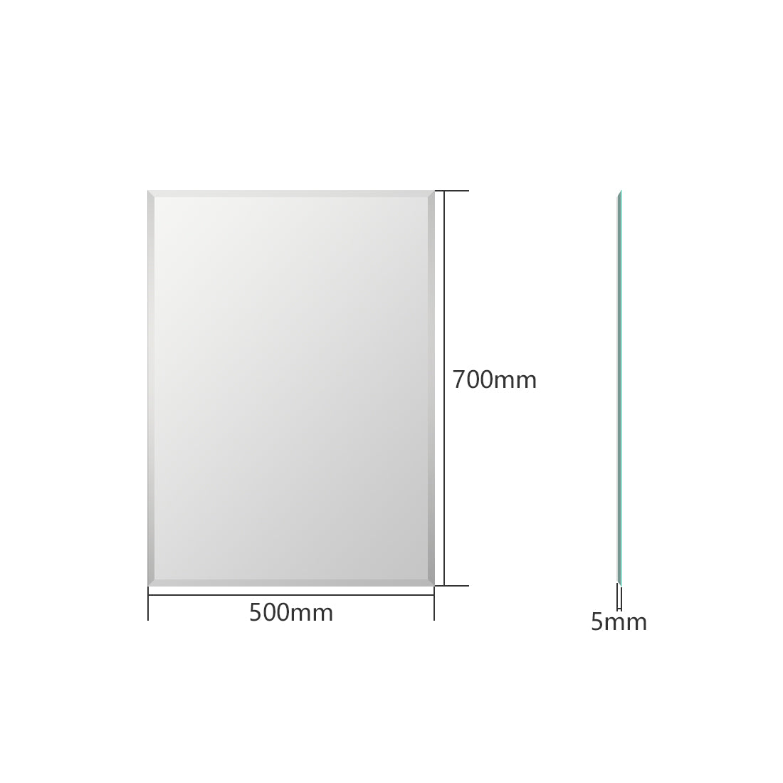 emke hd bathroom mirror without lighting 70x50cm
