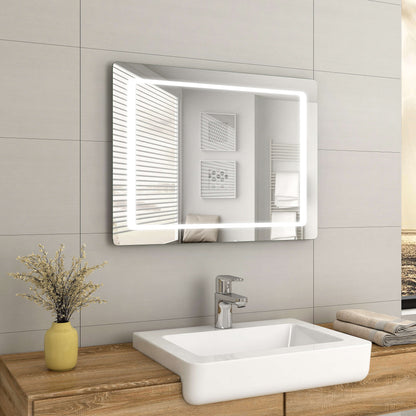 EMKE LM11 LED Bathroom Mirror with Infrared Sensor Switch, Demister, Shaver Socket