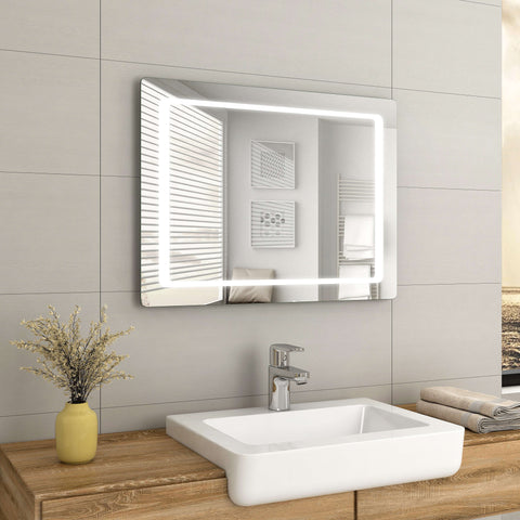 EMKE LM11 LED Bathroom Mirror with Infrared Sensor Switch, Demister, Shaver Socket