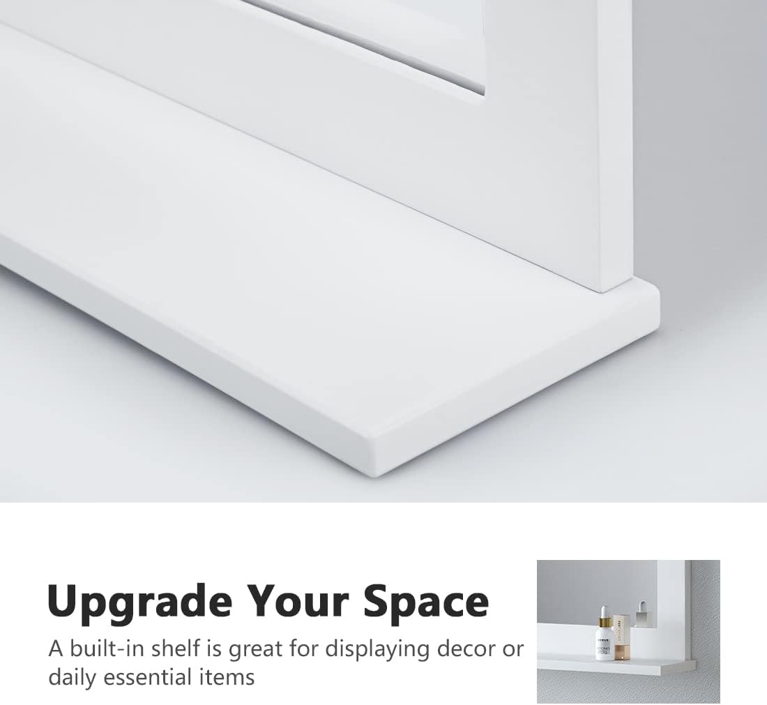 emke um02 bathroom mirror with shelf storage space