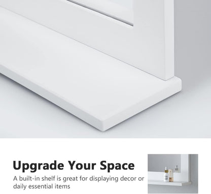 emke um02 bathroom mirror with shelf storage space