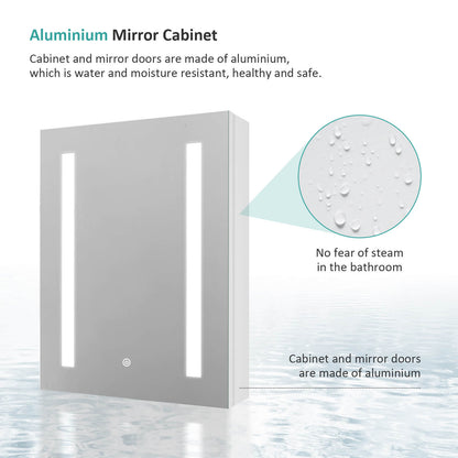 emke umc01 led aluminium mirror cabinet