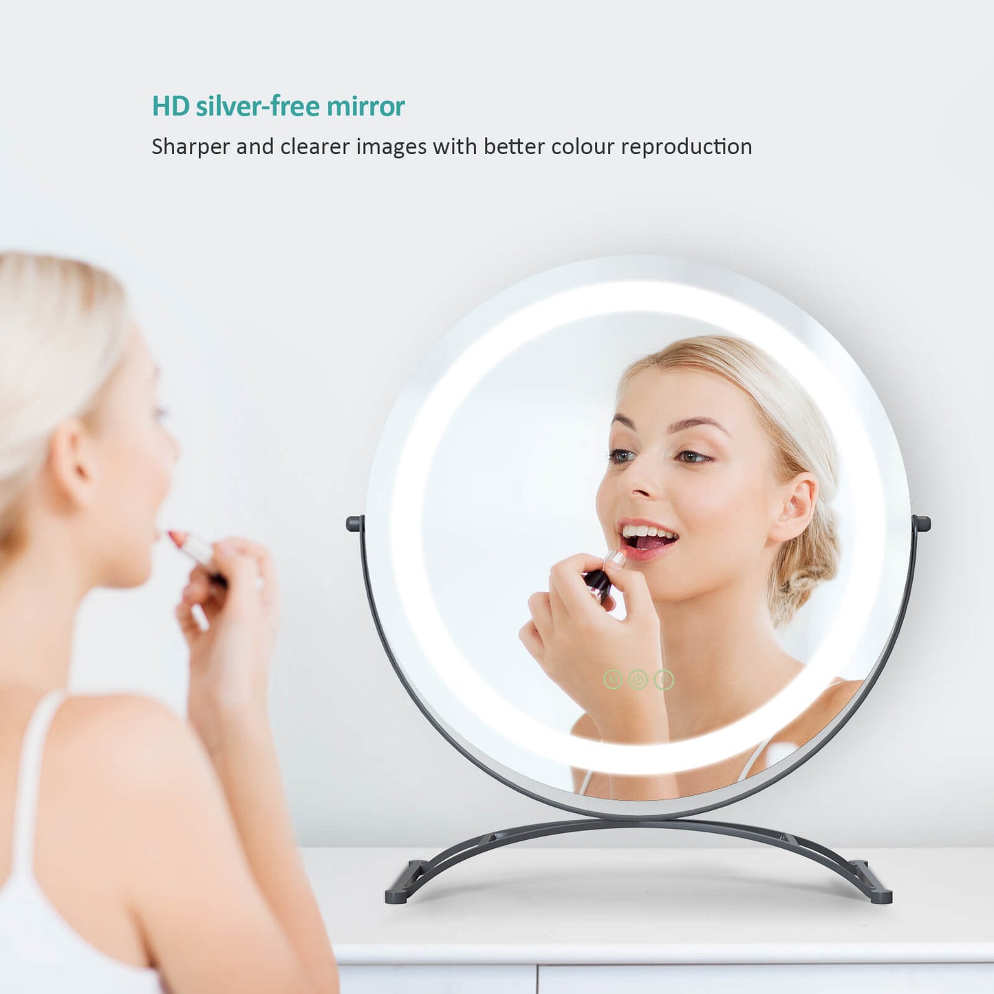 emke led vanity mirror cm07 hd silver free mirror