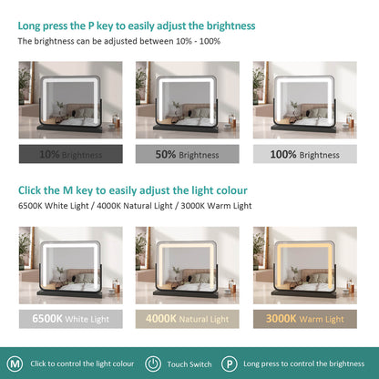 emke led vanity mirror cm08 adjust brightness light colours