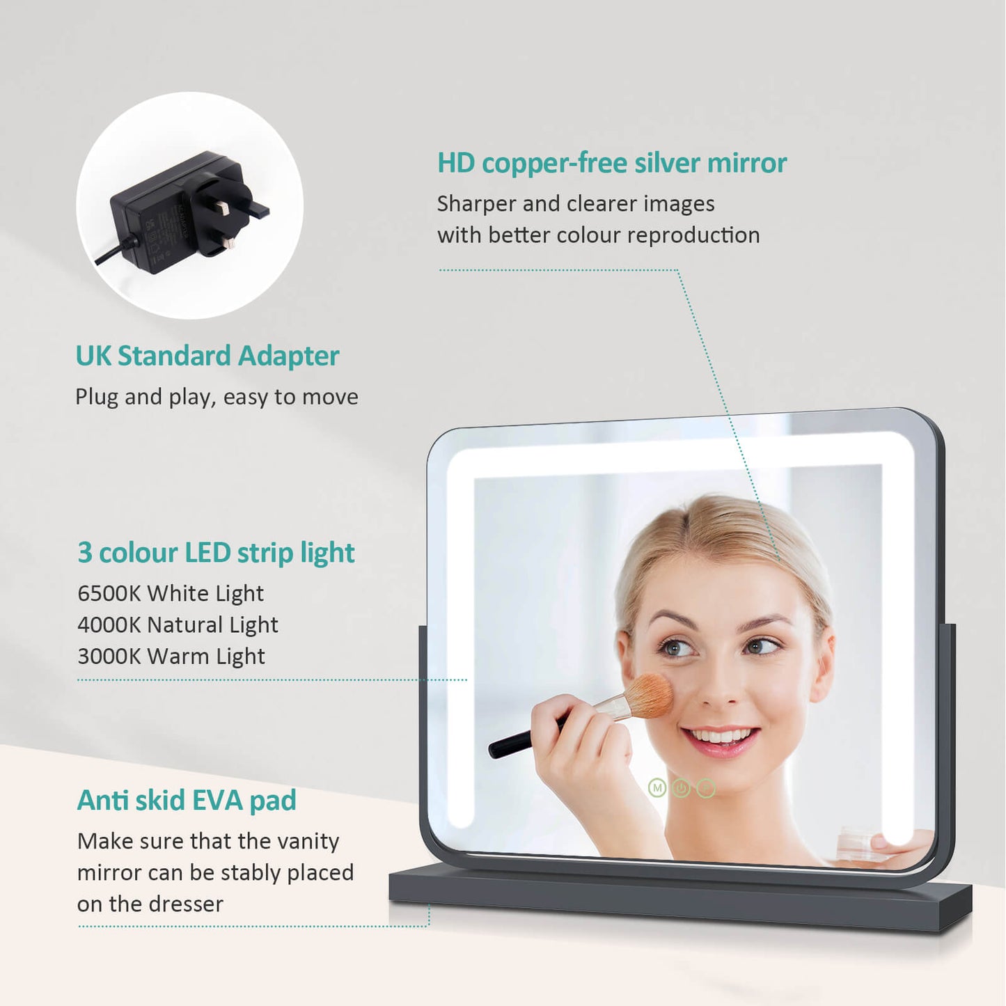 emke led vanity mirror cm08 details
