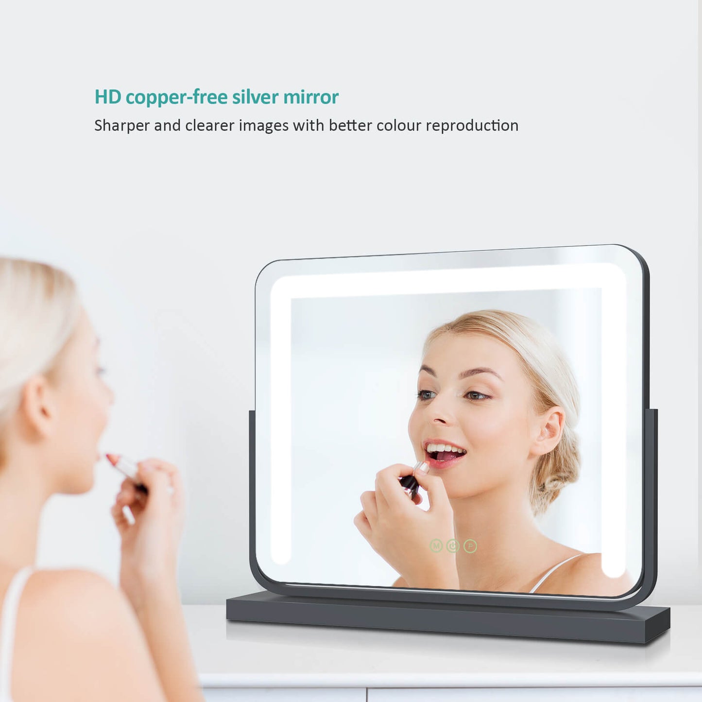 emke led vanity mirror cm08 hd silver free mirror