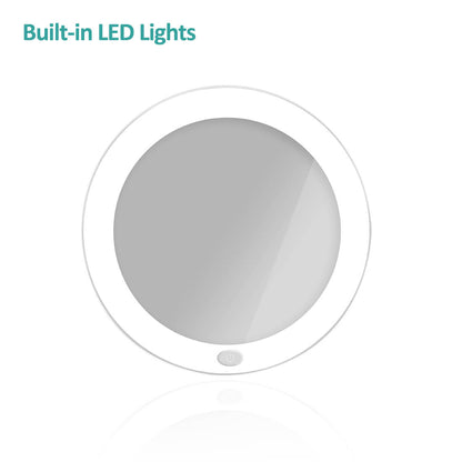 emke vanity mirror illuminated 5x magnification ucm03btmx2w bulit in led lights