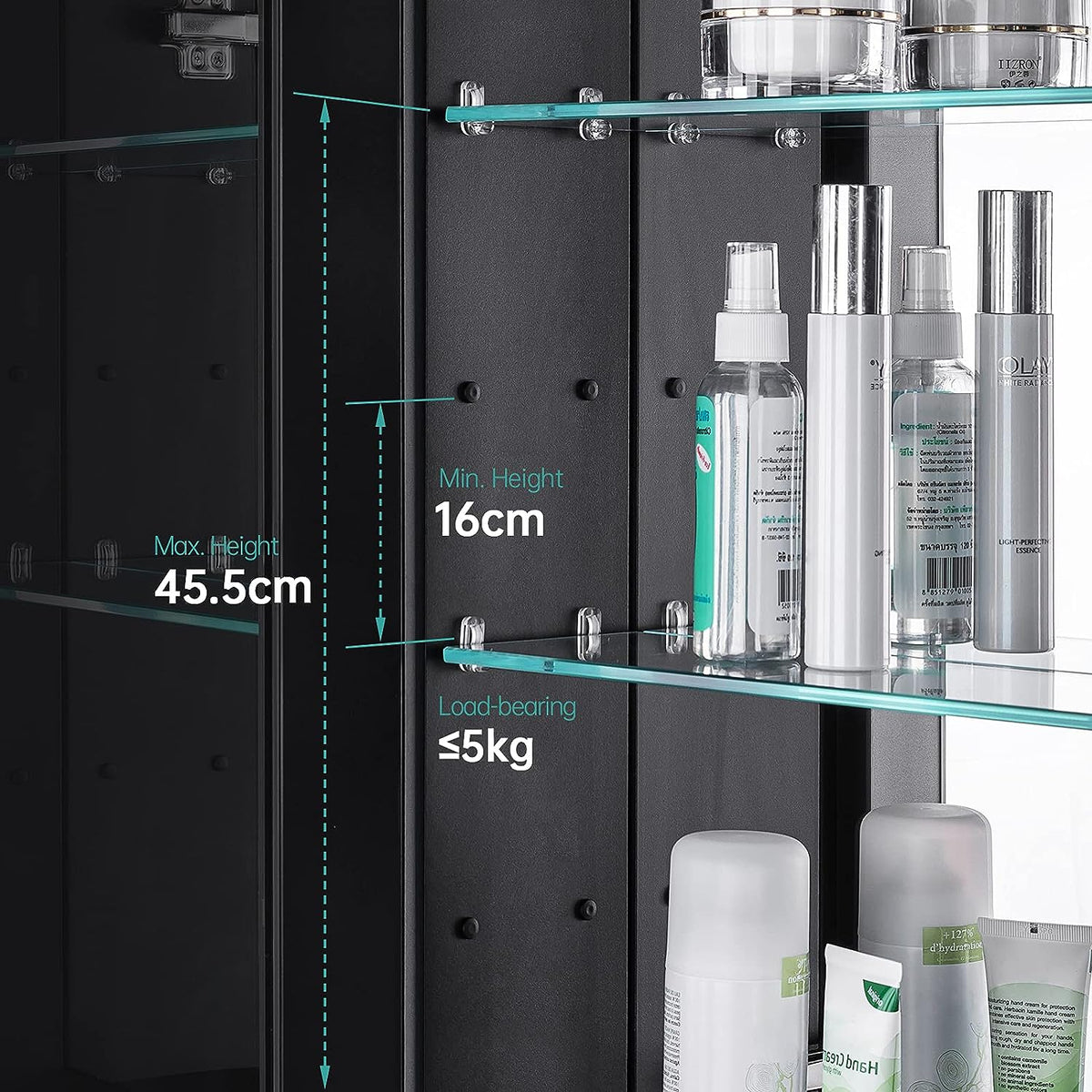 emke mc6 mirror cabinet load-bearing 5kg