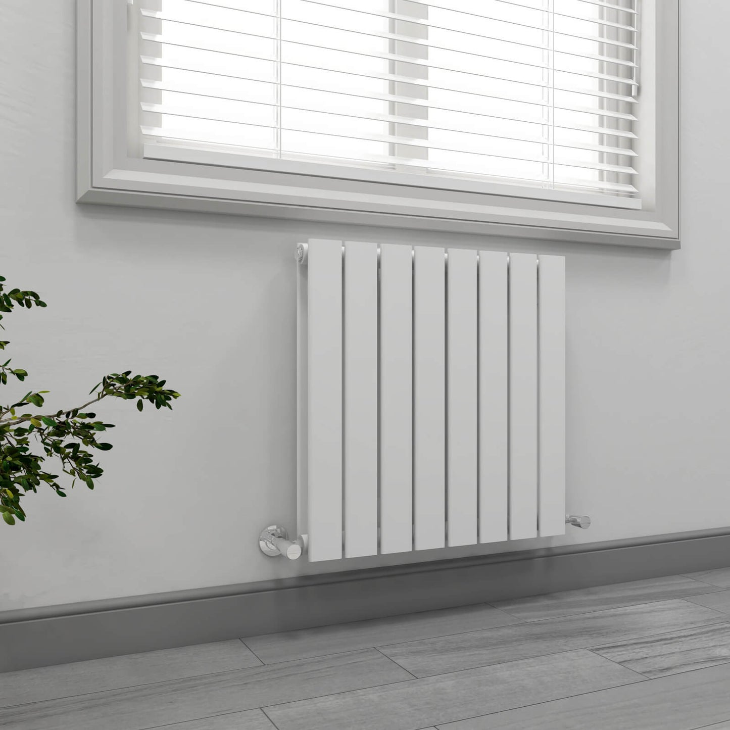 EMKE FR Horizontal Double Flat Panel Designer Radiator Anthracite/White
