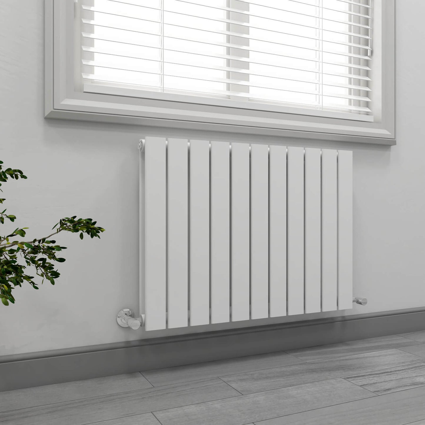 EMKE FR Horizontal Double Flat Panel Designer Radiator Anthracite/White
