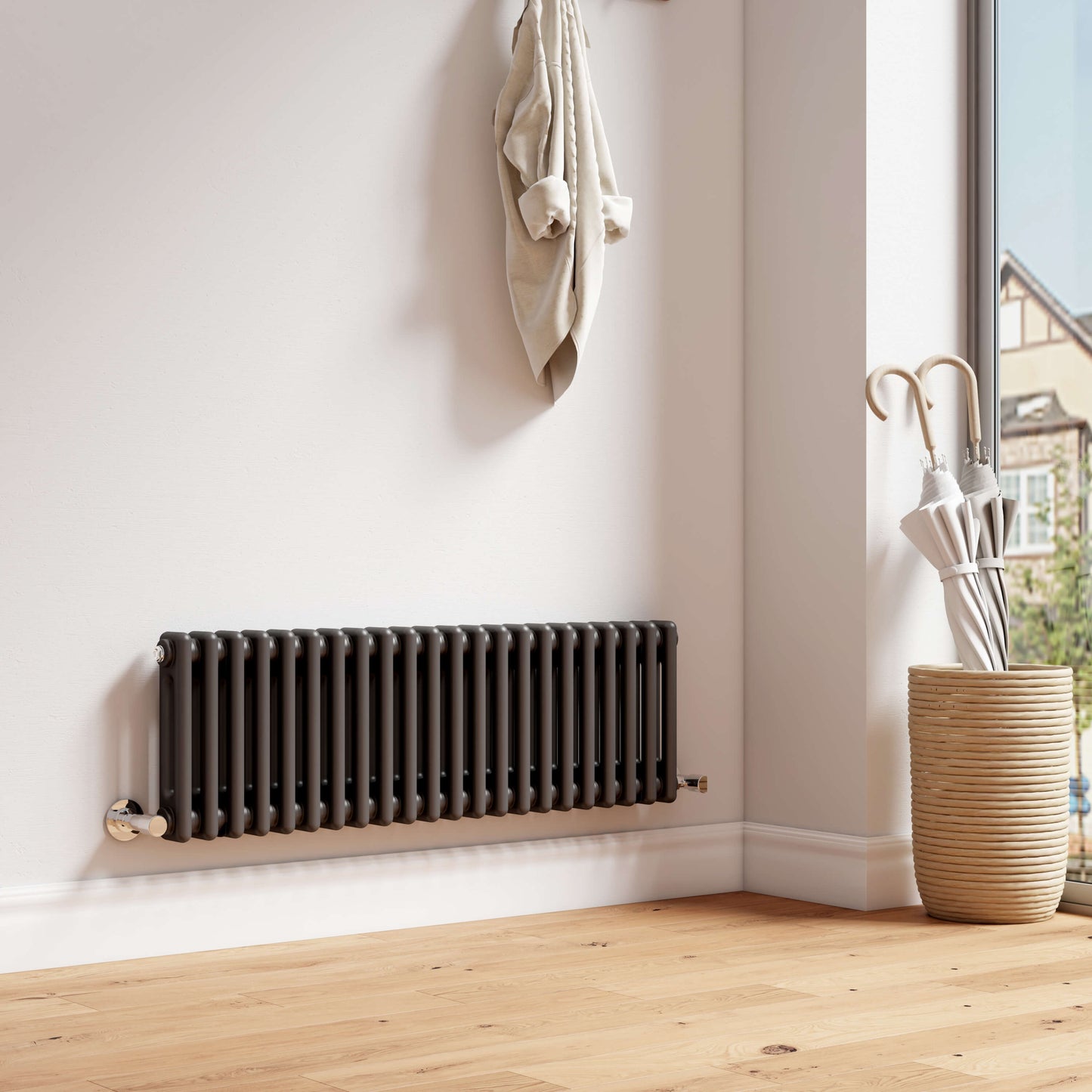 EMKE CR Traditional Horizontal Triple/Double Column Radiator White/Anthracite