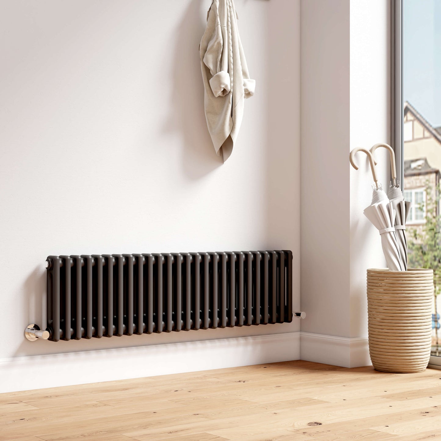EMKE CR Traditional Horizontal Triple/Double Column Radiator White/Anthracite
