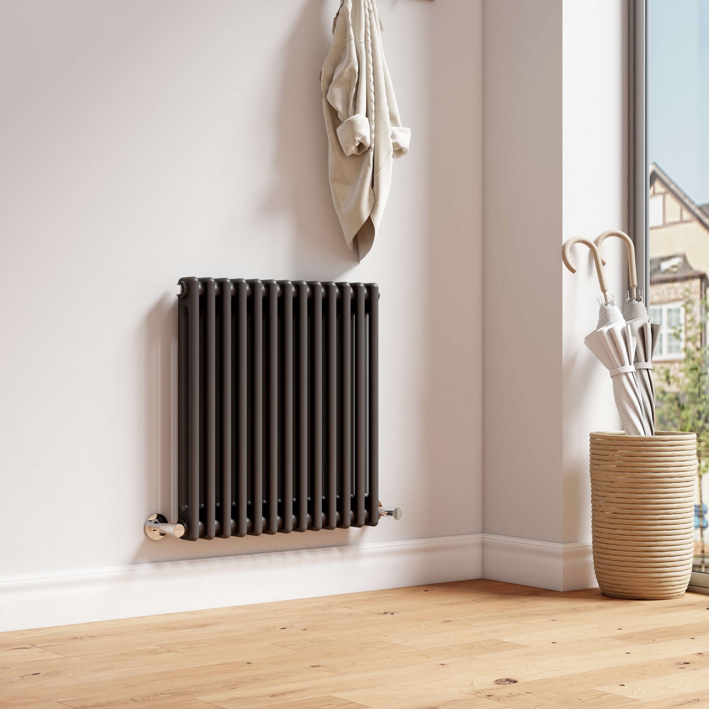 EMKE CR Traditional Horizontal Triple/Double Column Radiator White/Anthracite